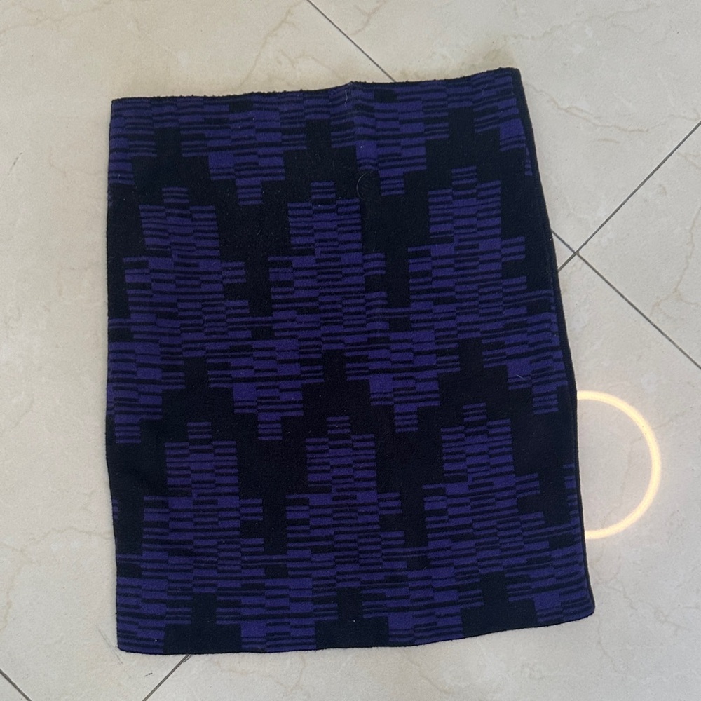 Armani Exchange Black and Purple Mini Skirt